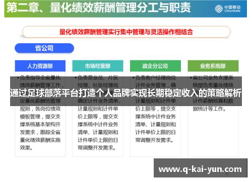 通过足球部落平台打造个人品牌实现长期稳定收入的策略解析